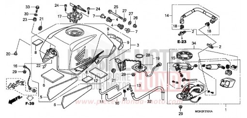 RESERVOIR A CARBURANT/POMPE A CARBURANT (CBF600N/NA) CBF600NA de 2010